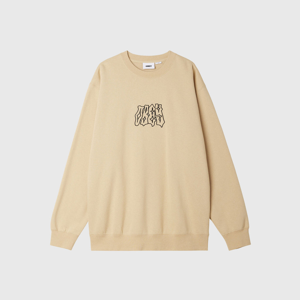 Obey Rabid Crew - Oat Milk - Front