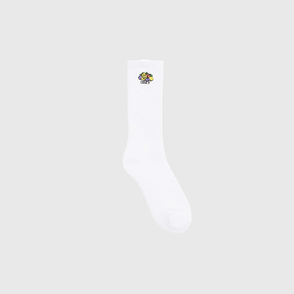 Obey Fruits Socks - White