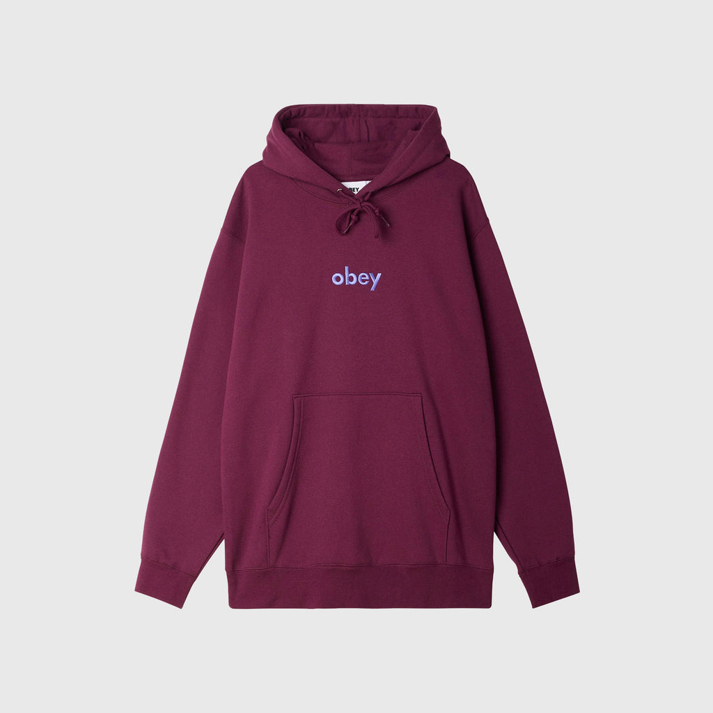 Obey Lowercase Hood - Beetroot - Front