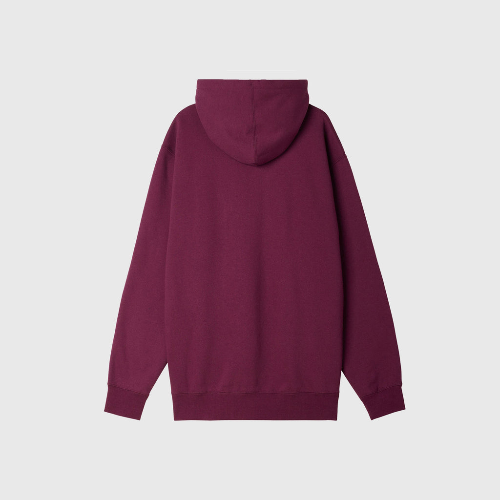 Obey Lowercase Hood - Beetroot - Back