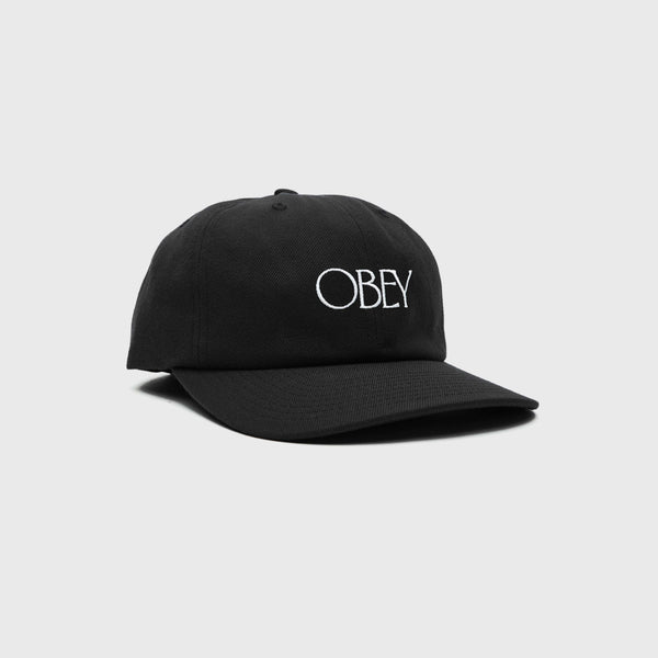 Obey Bishop 6 Panel Strapback - Black - Front