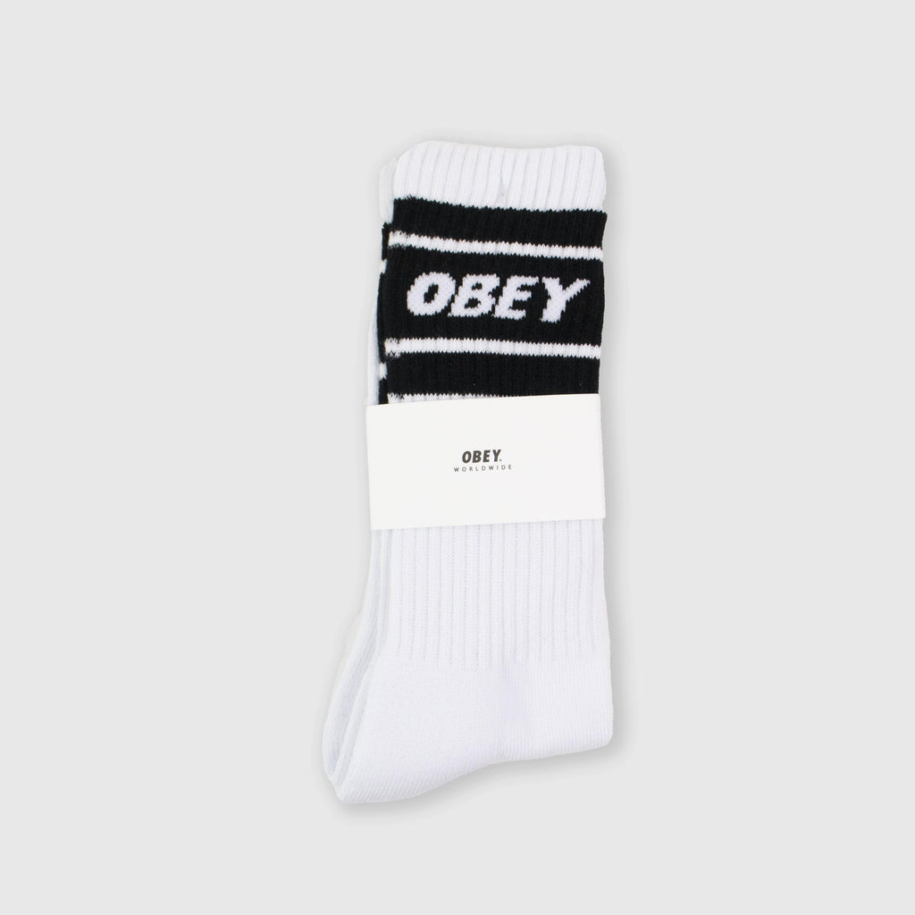 Obey Cooper II Socks - White / Black 