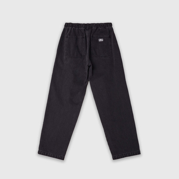 Obey Easy Denim Pant - Black - Back With Obey Eyes Logo On Pocket