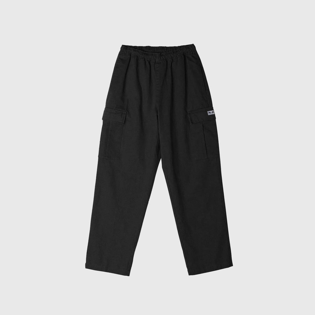 Obey Easy Ripstop Cargo Pant - Black - Front