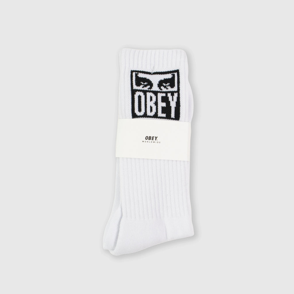 Obey Eyes Icon Socks - White Front