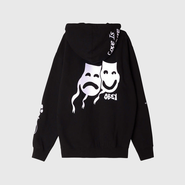 Obey Flash Zip Hood - Black - Back