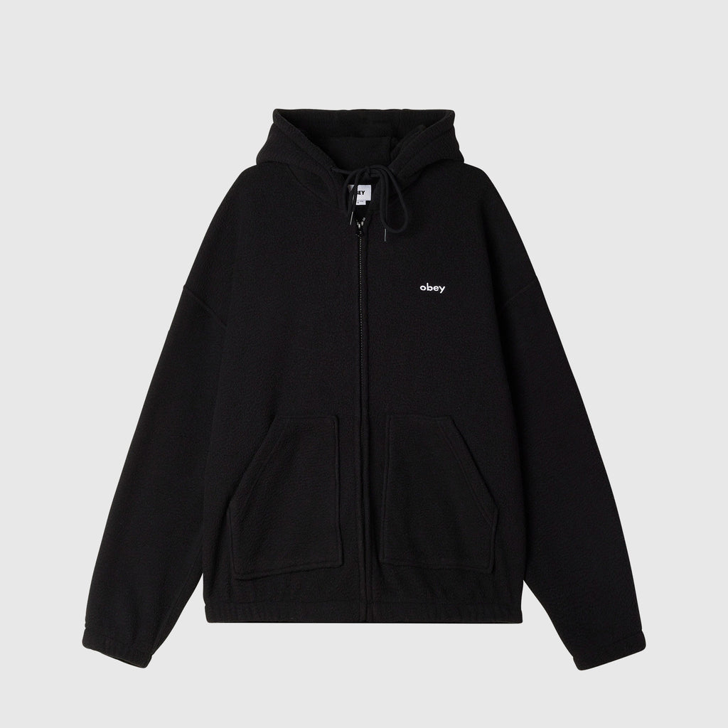 Obey Gaze Hooded Jacket - Black - Front