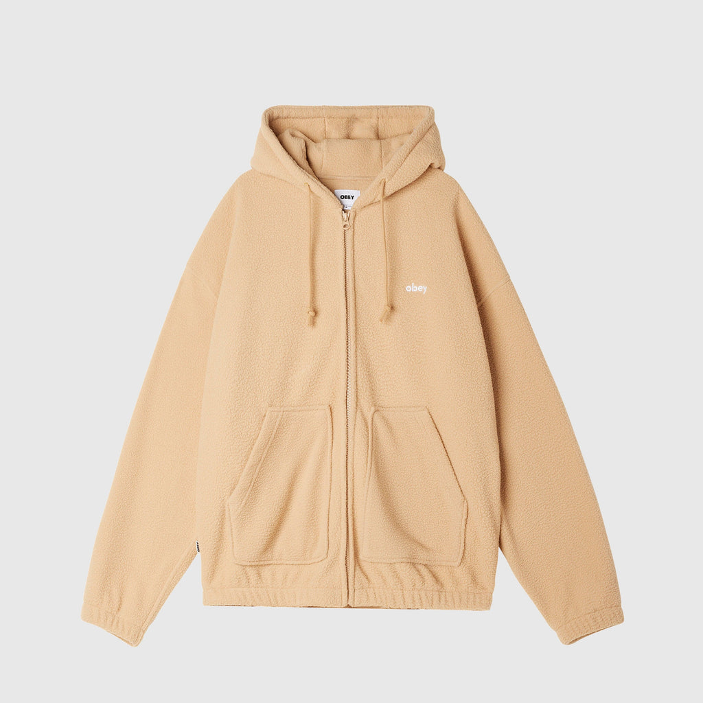 Obey Gaze Hooded Jacket - Oat Milk - Front