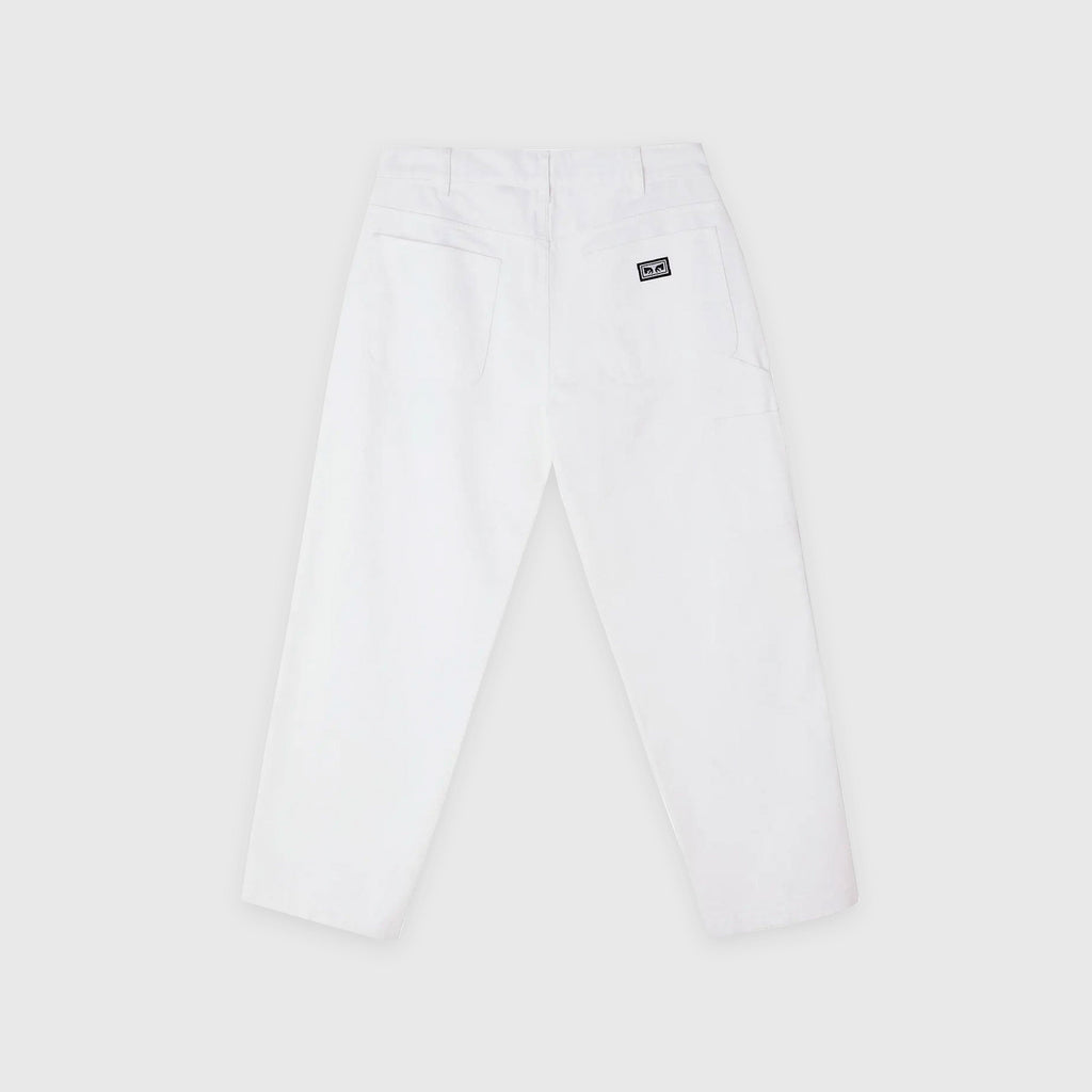 Obey Hardwork Carpenter Pant - White - Back