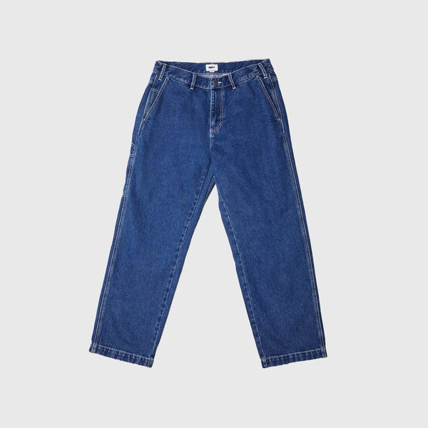 Obey Hardwork Carpenter Denim - Stone Wash Indigo - Front