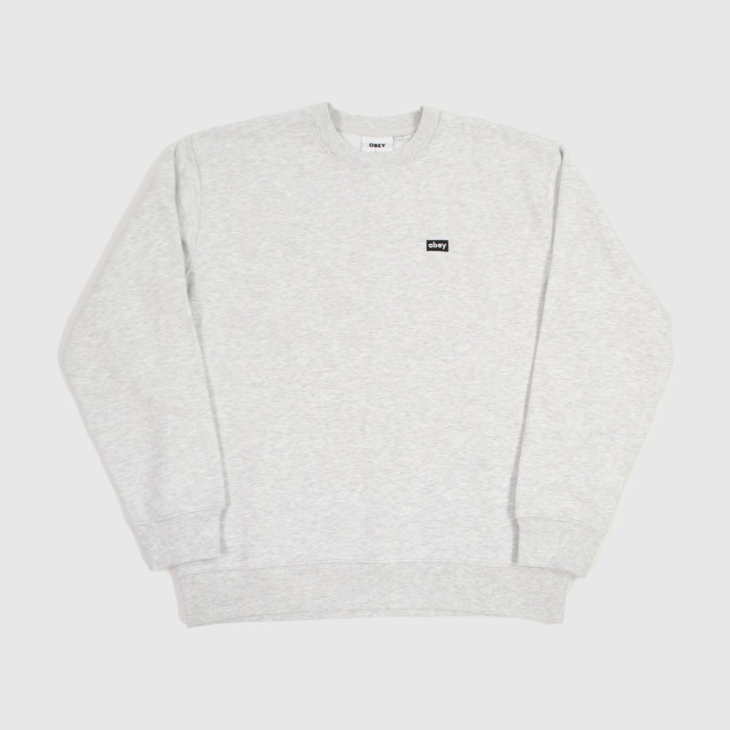 Obey Mini Box Logo Crew - Ash Front