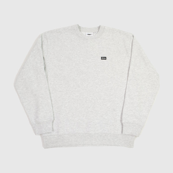 Obey Mini Box Logo Crew - Ash Front