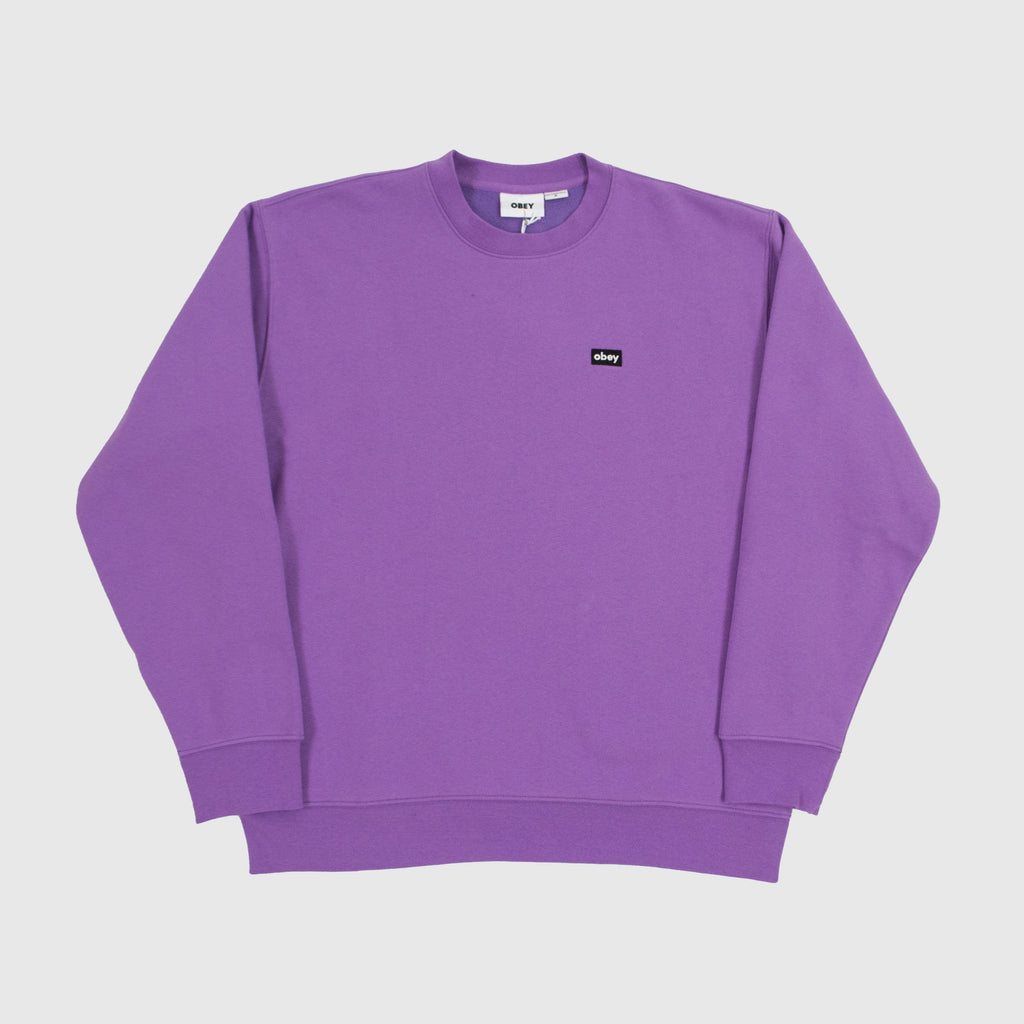 Obey Mini Box Logo Crew - Orchid Front