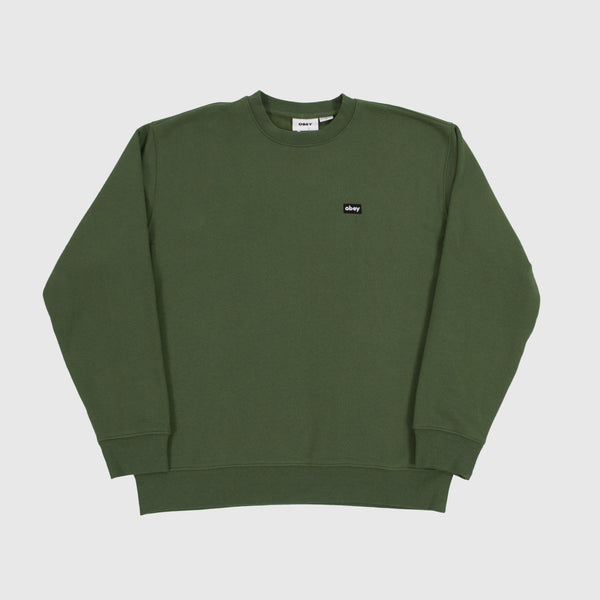Obey Mini Box Logo Crew - Thyme Front