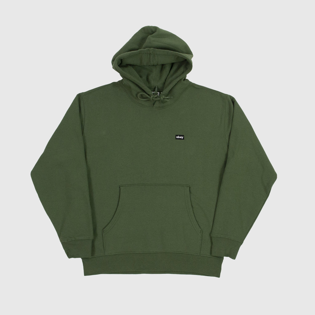  Obey Mini Box Logo Hood - Thyme Front