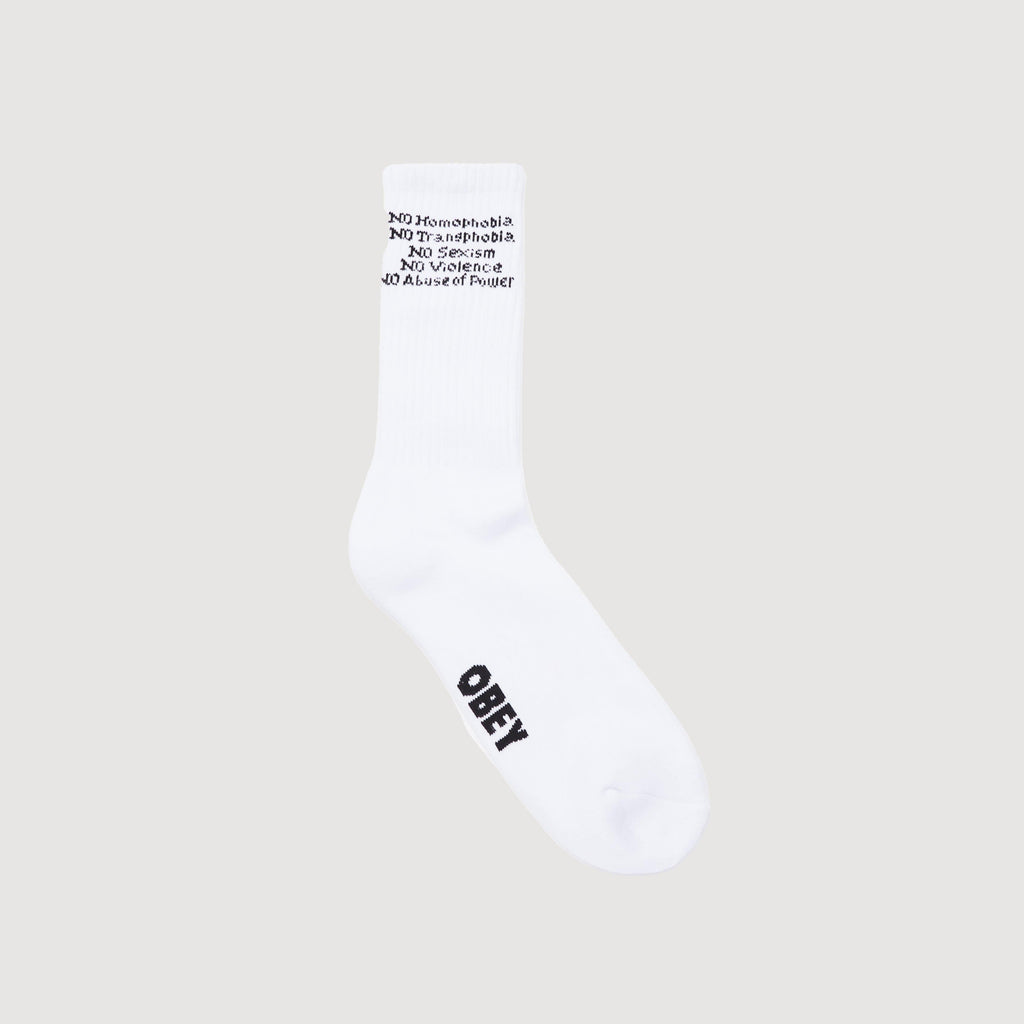 Obey Protest Socks - White