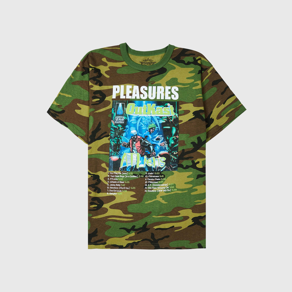 Pleasures Atliens Tee - Camo - Front