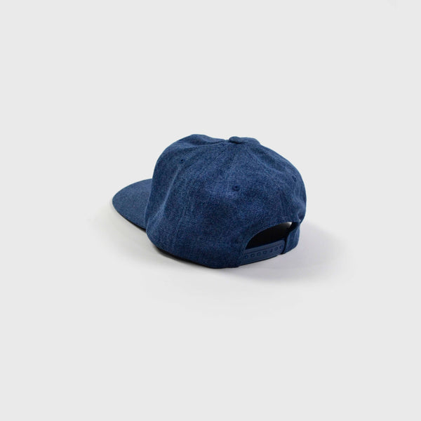 Pleasures Core Logo Denim Snapback Back