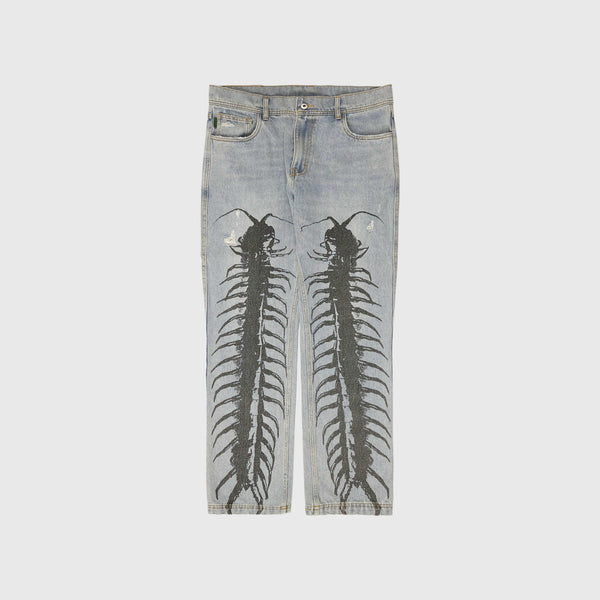Pleasures Crawler Denim Pant - Blue - Front