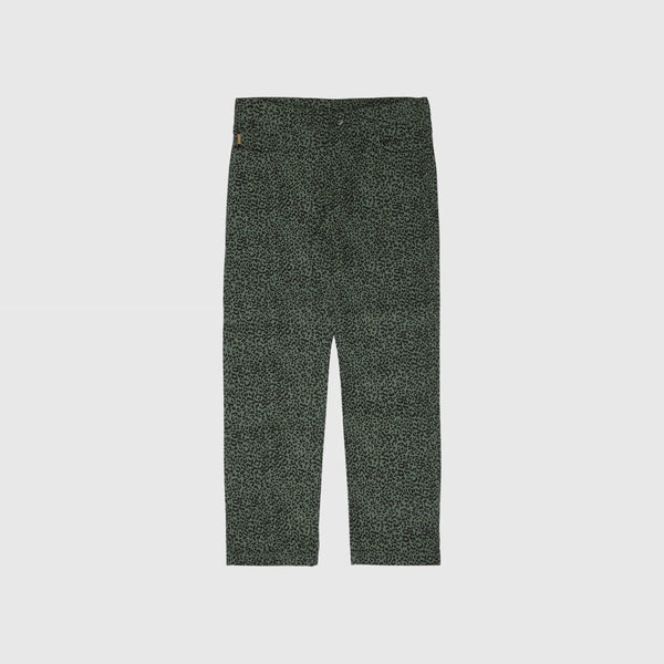 Pleasures Crystal Cheetah Denim Pant - Green - Front