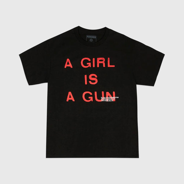 Pleasures Girl Is A Gun Tee - Black - Front