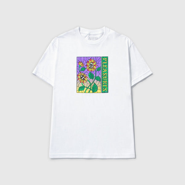 Pleasures Glass Tee - White - Front