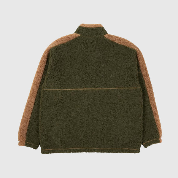 Pleasures Rewind Quarter Zip - Green - Back