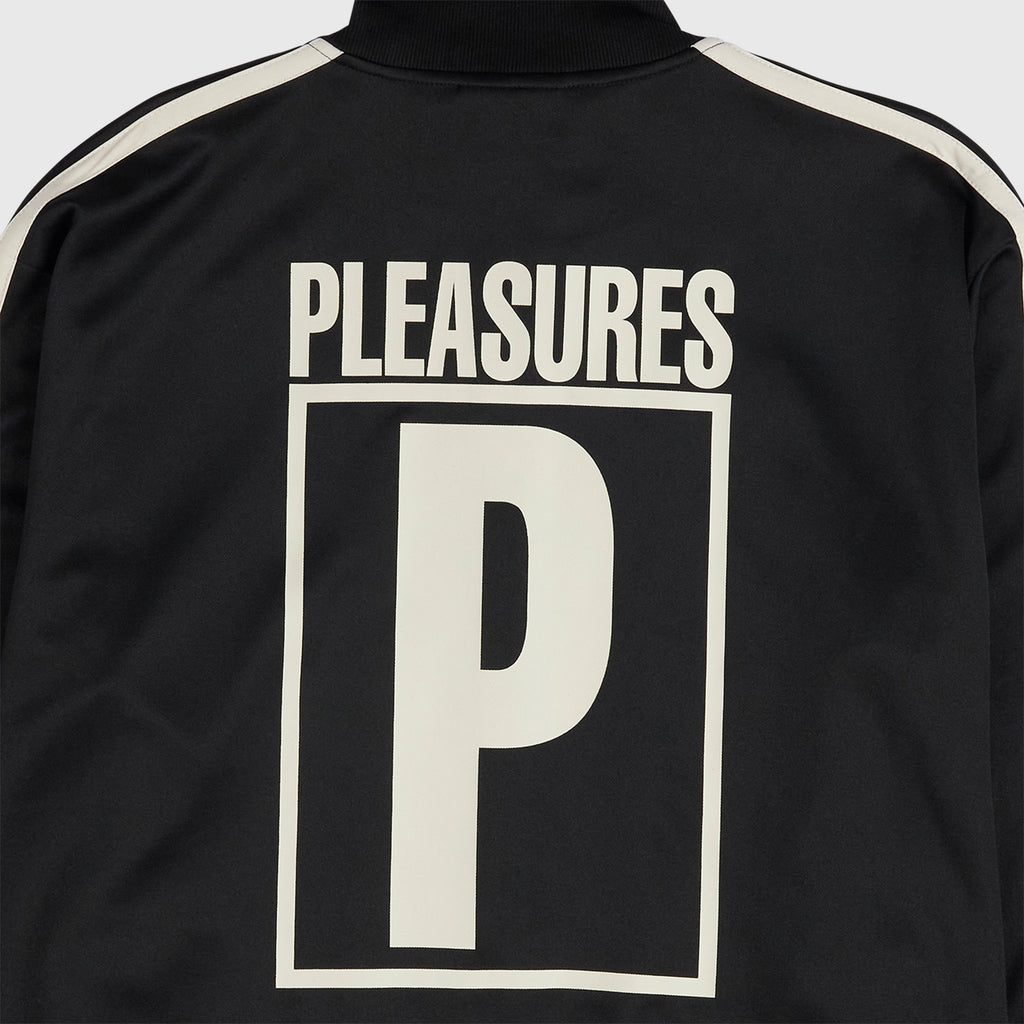Pleasures Speedball Track Jacket - Black - Close Up