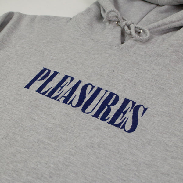 Pleasures Tickle Logo Hoody - Heather Grey - Close Up