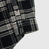 Portuguese Flannel B&B ESP Shirt - Black / Grey / White - Front Close Up