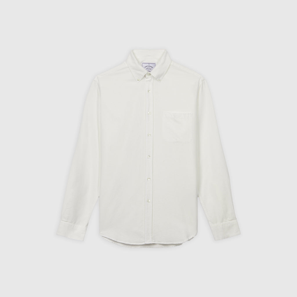 Portuguese Flannel Belavista Shirt - Off White - Front