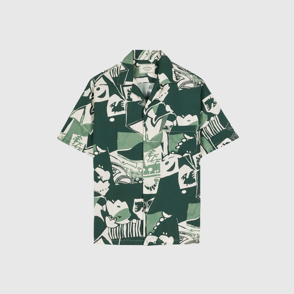 Portuguese Flannel Cuca Shirt - Green - Front