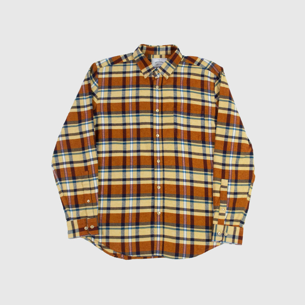 Portuguese Flannel Fall Palette ESP Shirt - Rust / Sand / Blue - Front