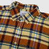 Portuguese Flannel Fall Palette ESP Shirt - Rust / Sand / Blue - Front Close Up