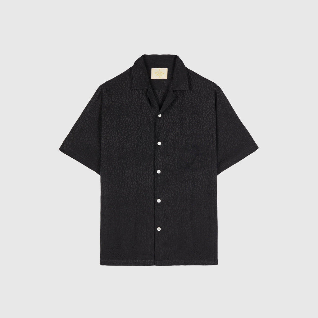 Portuguese Flannel Finger Print Shirt - Black - Front