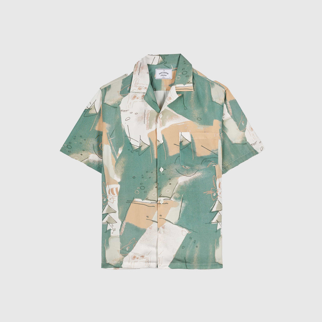 Portuguese Flannel Guache Shirt - Green - Front