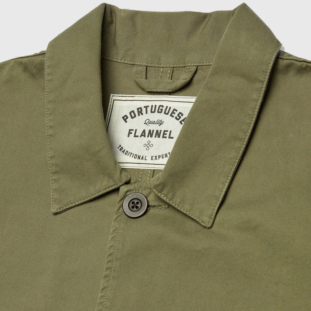 Portuguese Flannel Labura - Olive - Close Up