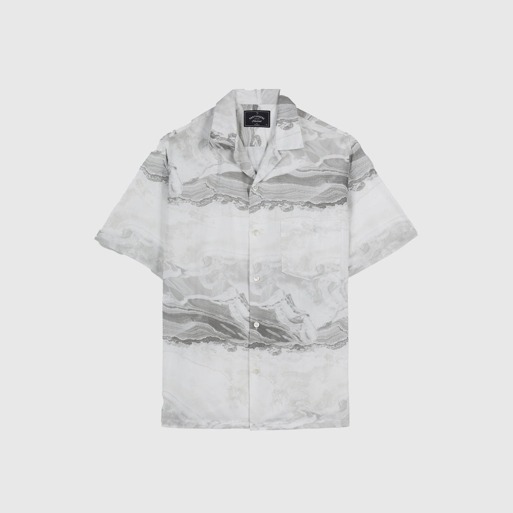 Portuguese Flannel Marble Shirt - Marble - Front