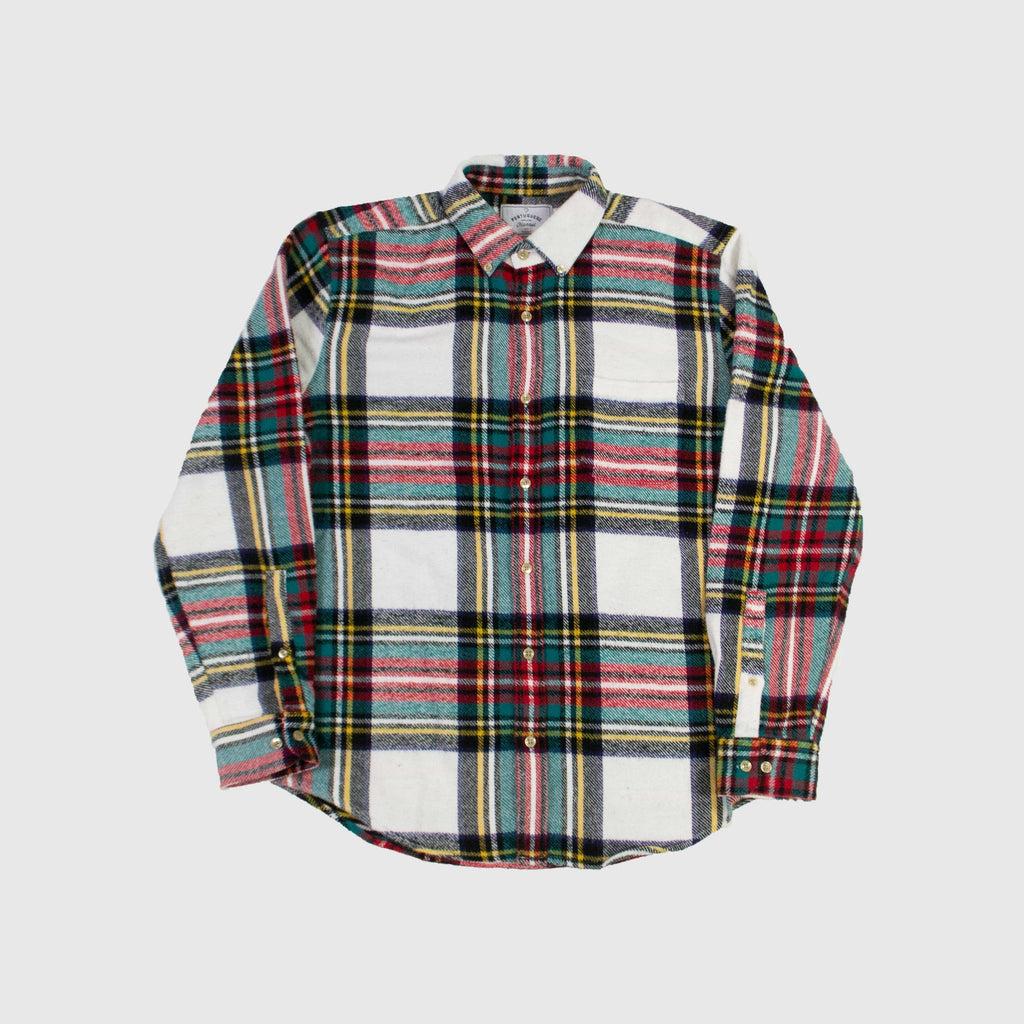 Portuguese Flannel Metaplace Check ESP Shirt - White / Red / Green - Front
