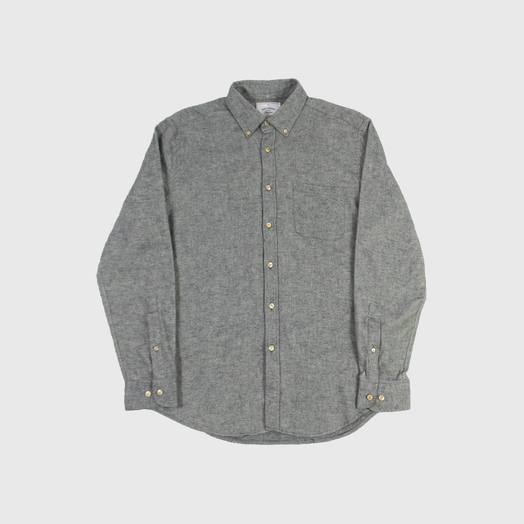 Portuguese Flannel Teca Shirt - Light Grey - Front