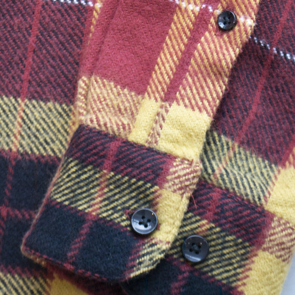 Portuguese Flannel LS Baviera Check Shirt - Multicolour Sleeve Buttons