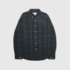 Portuguese Flannel LS Bonfim Shirt - Green / Navy Front