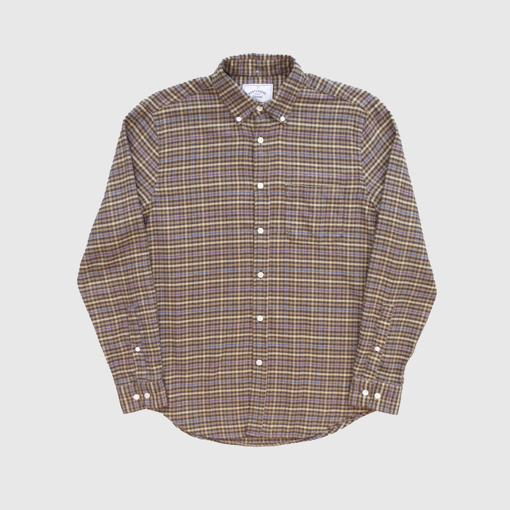  Portuguese Flannel LS Twill Shirt - Multi- Front