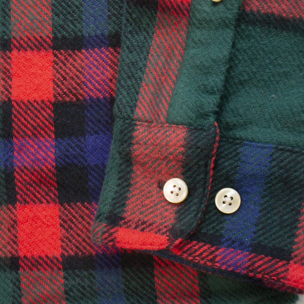 Portuguese Flannel LS Winter Blanket Shirt - Multi - Sleeve Buttons 