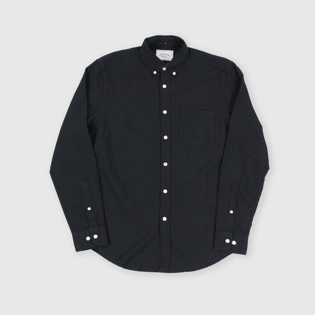Portuguese Flannel LS Belavista Shirt - Black Front