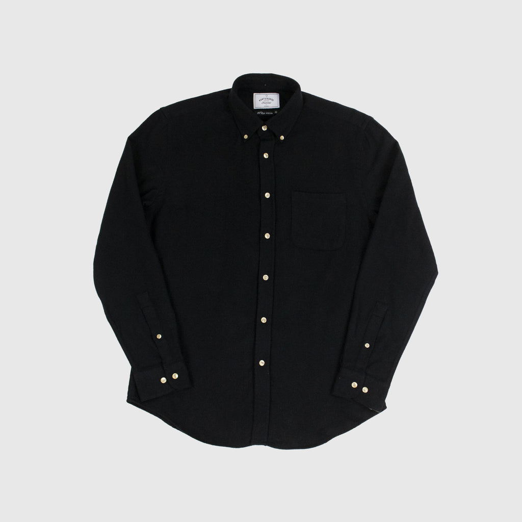 Portuguese Flannel Teca Shirt - Black - Front