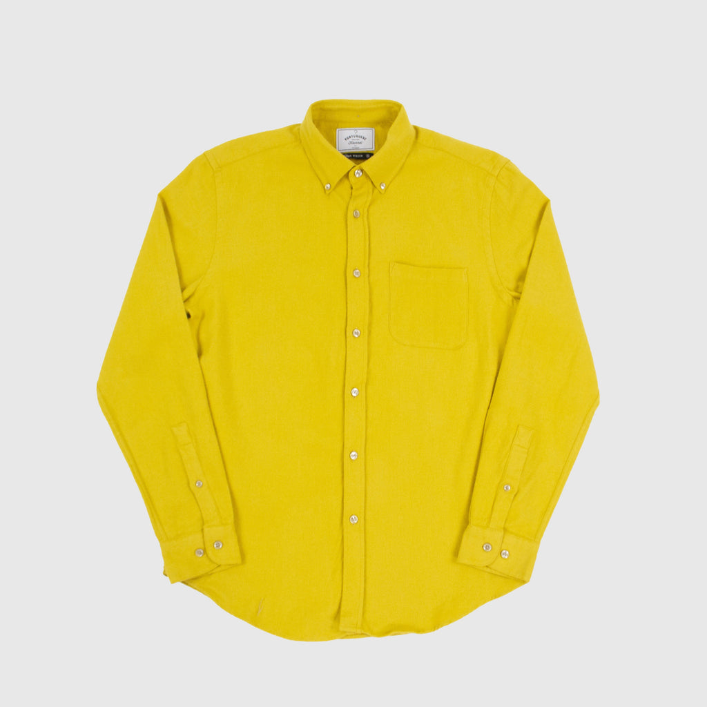 Portuguese Flannel Teca Shirt - Mustard Front