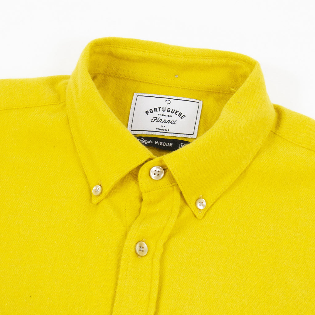Portuguese Flannel Teca Shirt - Mustard Collar 