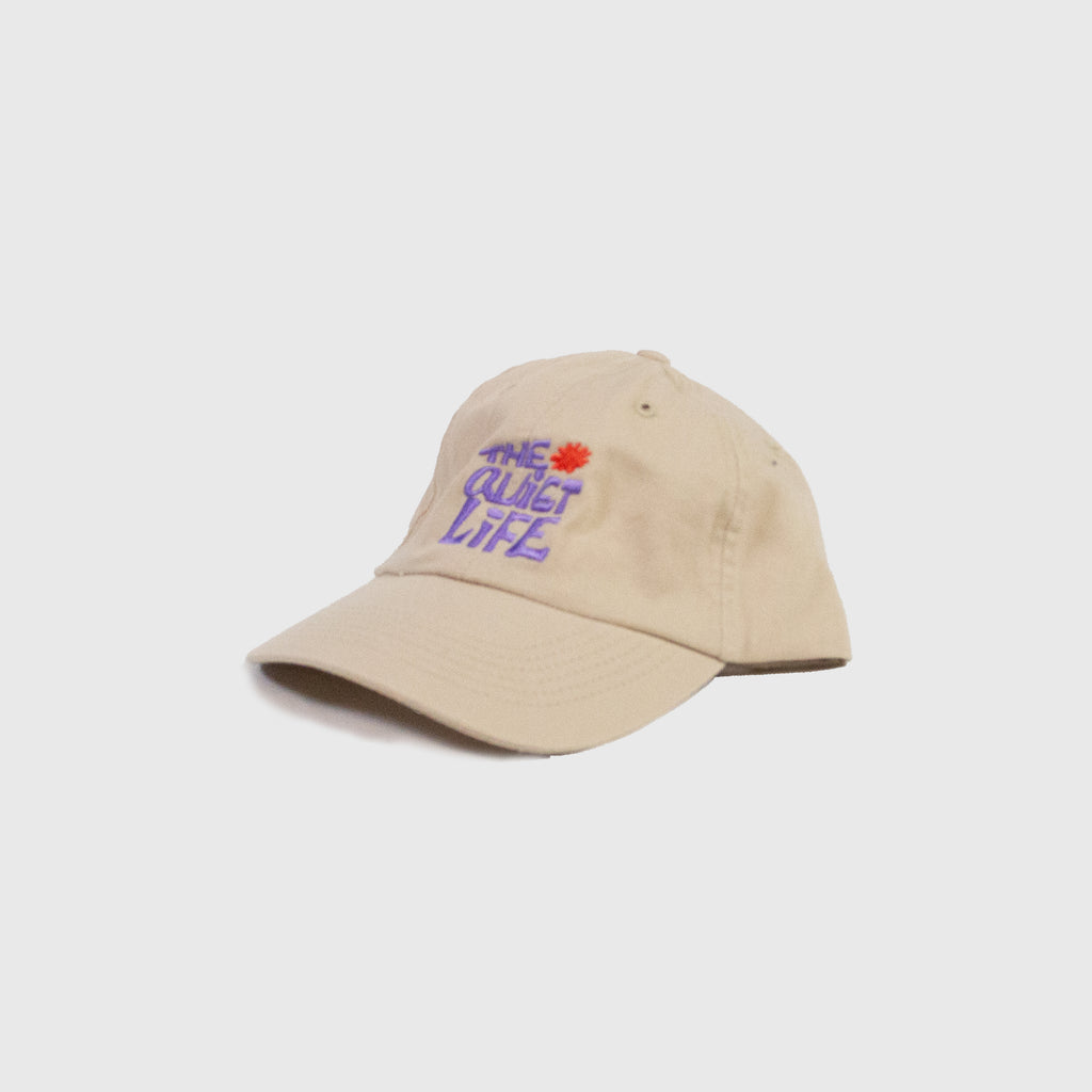 The Quiet Life Flower Dad Hat - Tan - Front