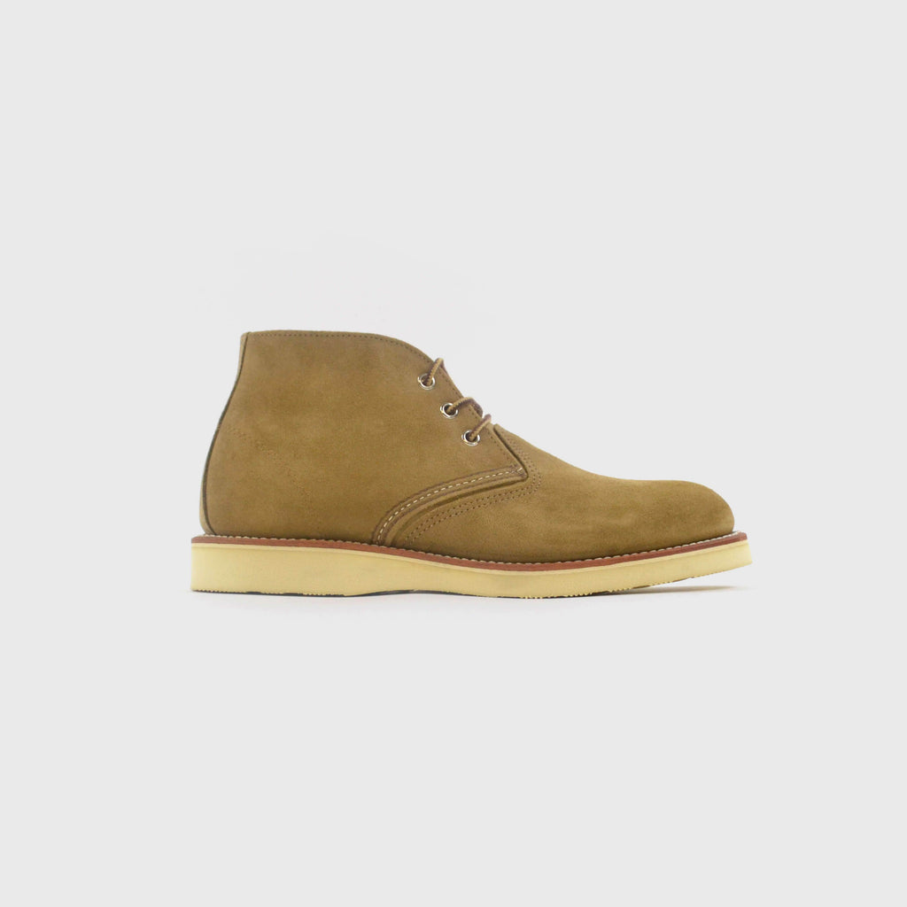 Redwing Work Chukka Boot Olive Mohave Side View 